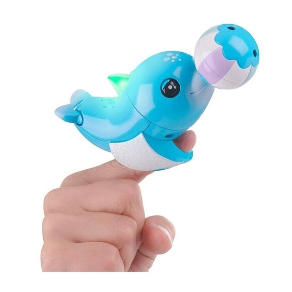 Fingerlings Baby Light-Up Dolphin - Blues (Blue) Beach Ball Interactive WowWee - Picture 4 of 4